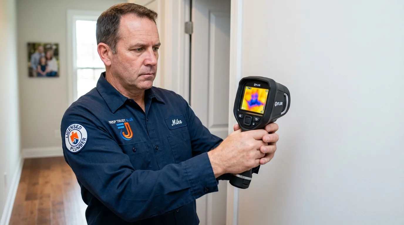 Thermal imaging leak detection by Johns Plumbing LLC in Sangerville